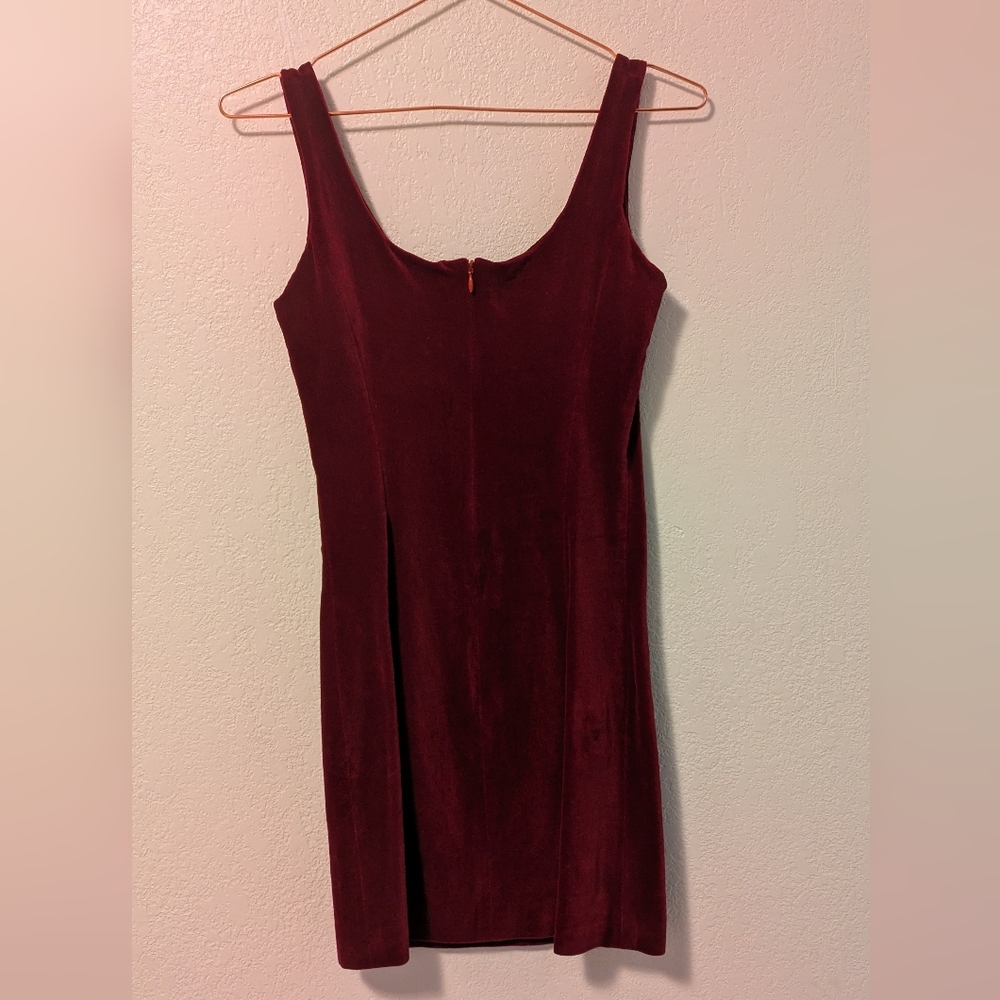 PAULE KA Rich Burgundy Velvet Dress - Picture 2 of 3